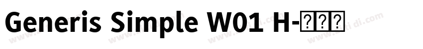 Generis Simple W01 H字体转换